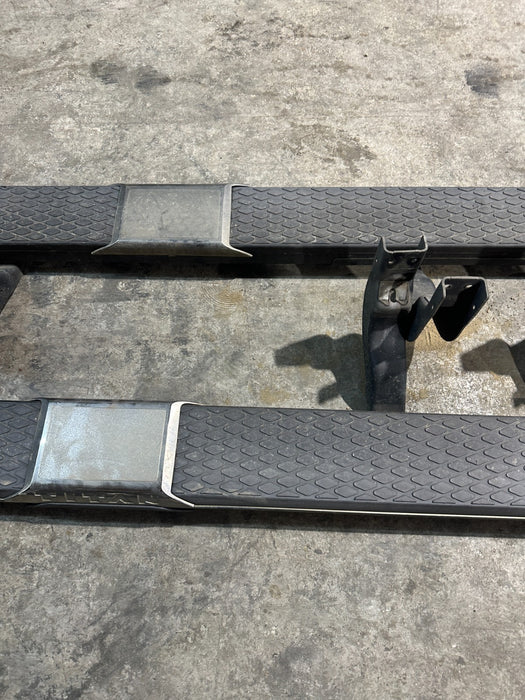 2017 NISSAN TITAN XD LEFT RIGHT RUNNING BOARD CHROME PAIR OEM