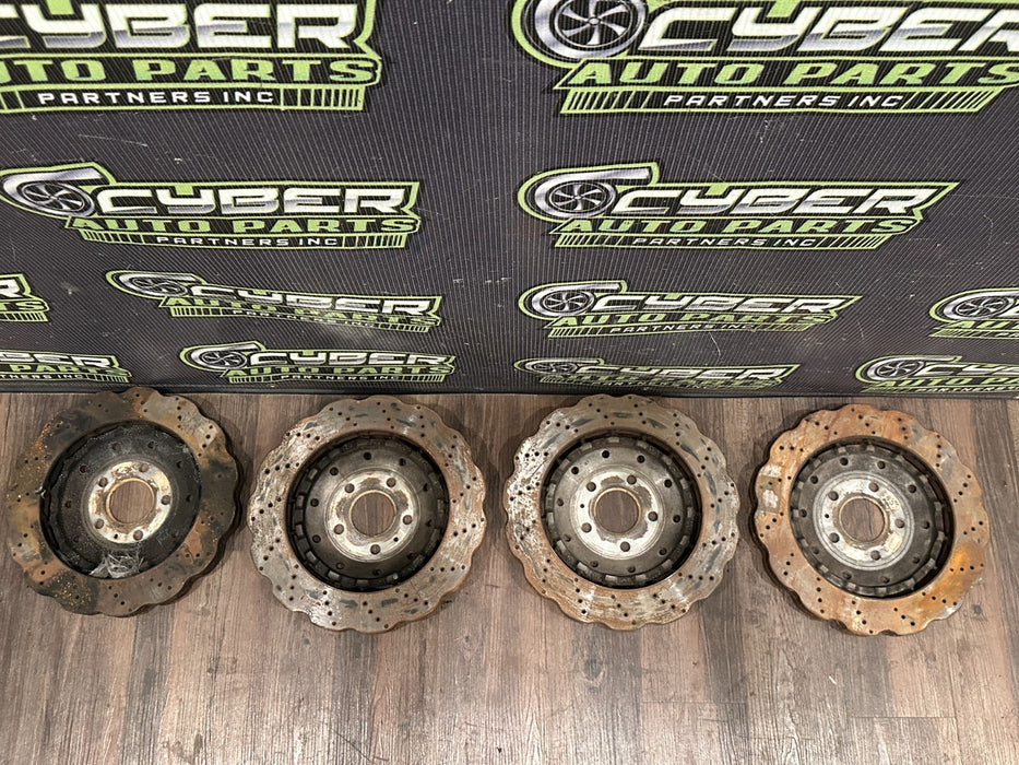2014-15 AUDI R8 FRONT REAR LEFT RIGHT ROTORS SET OEM *READ!*