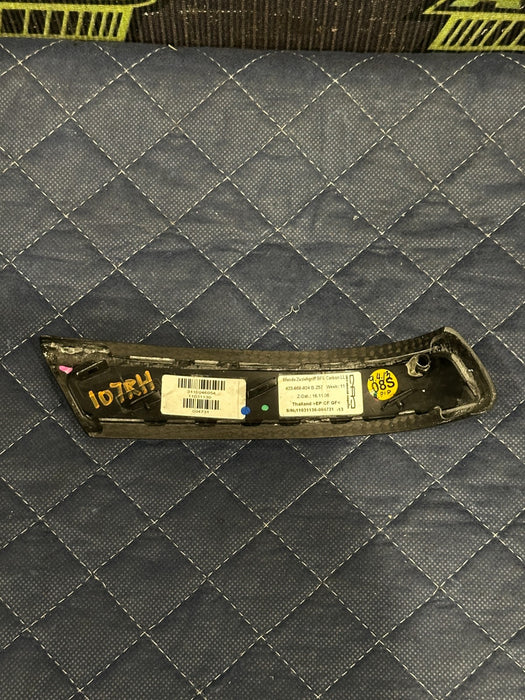 2014 AUDI R8 RIGHT DOOR HANDLE COVER CARBON FIBER TRIM PANEL OEM 423 868 824 B