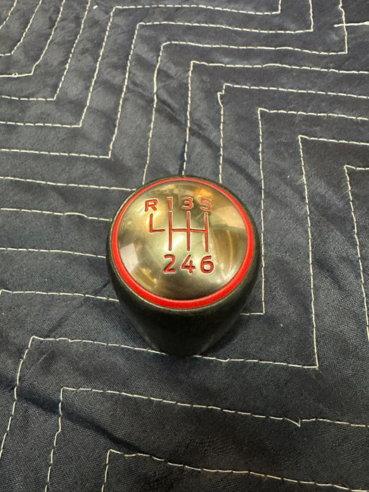 2016 FORD SHELBY GT350 6 SPEED MANUAL BLACK LEATHER RED RIM SHIFT KNOB OEM