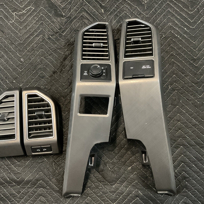 2017-2020 FORD F250 F350 F450 LIMITED DASH AIR VENTS SET (4) OEM~DAMAGED TAB~