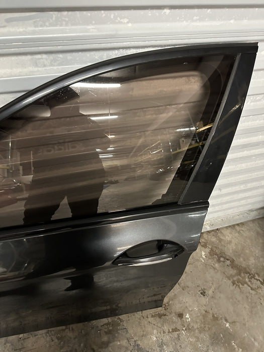 2011 BMW 550i F10 5 SERIES FRONT LEFT DOOR GRAPHITE METALLIC (A90)~MINOR DENT~