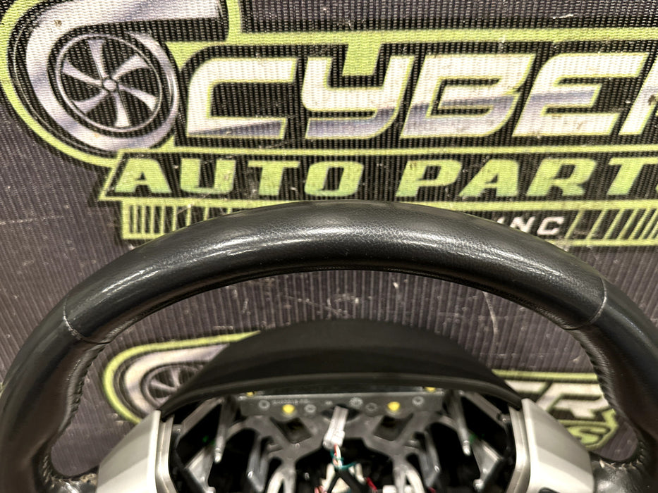 2016-19 NISSAN TITAN & XD LEATHER STEERING WHEEL W CRUISE OEM *READ/MINOR FLAWS*