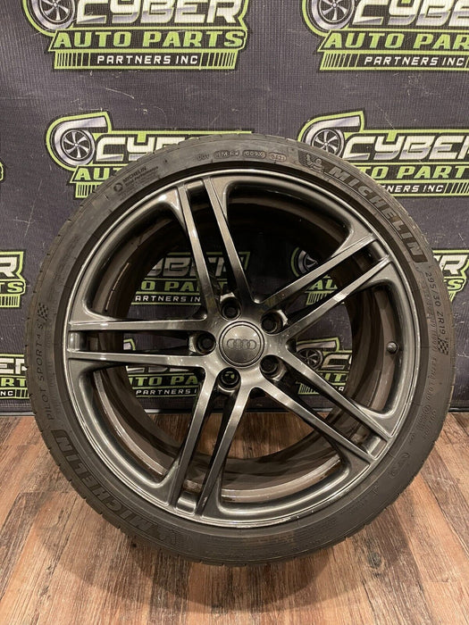 2012 AUDI R8 ORIGINAL 19'' (19x11) DARK GRAY WHEEL RIM 5x112 OEM *CURB RASH/READ