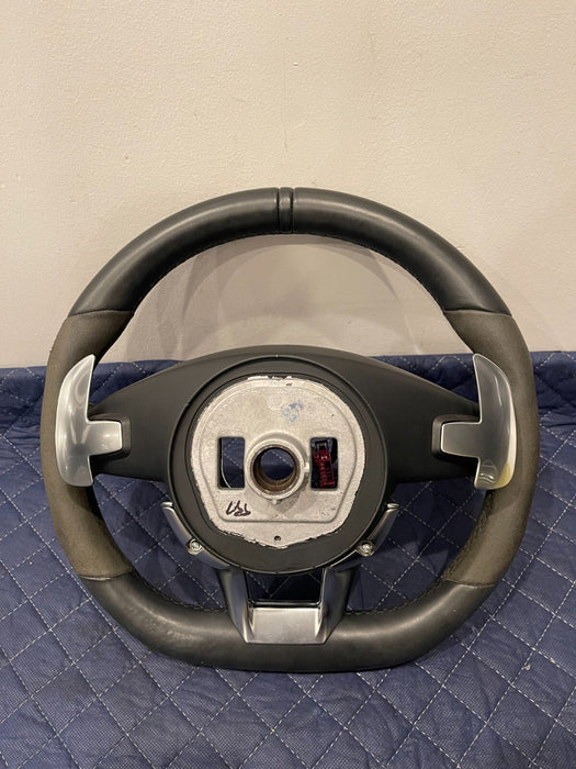 2017 MERCEDES-BENZ C63 AMG LEATHER ALCANTERA STEERING WHEEL W/ PADDLE SHIFTERS