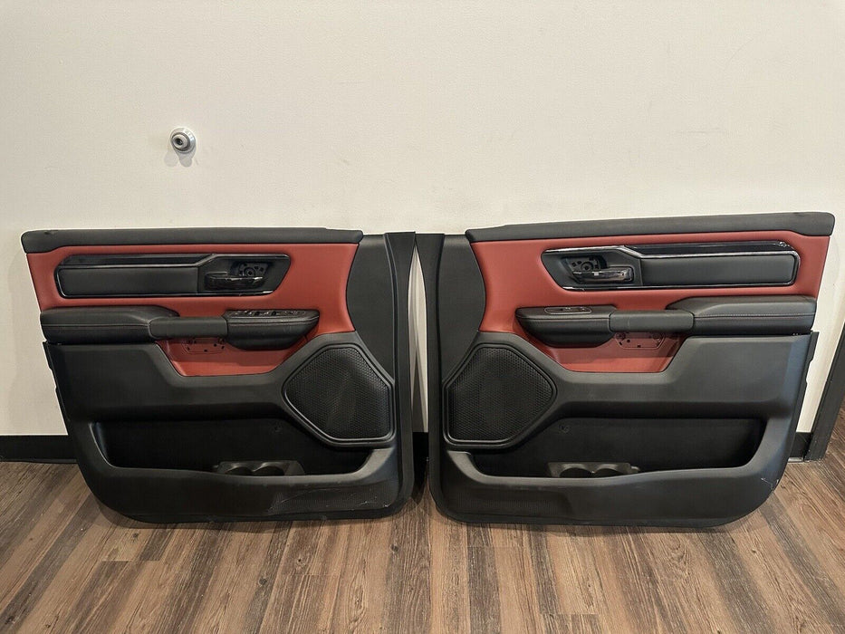 2022 RAM 1500 TRX 6.2L INTERIOR FRONT DOOR PANELS DRIVER PASSENGER OEM RED