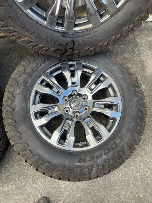 6x5.5 (6x139.7) NISSAN TITAN XD PLATINUM RESERVE 20X7.5 WHEELS LT275/65R20 TIRES
