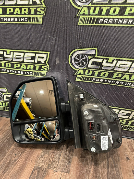 2023-2024 FORD F350 LEFT DRIVER CHROME CAP TOW MIRROR W CAMERA OEM