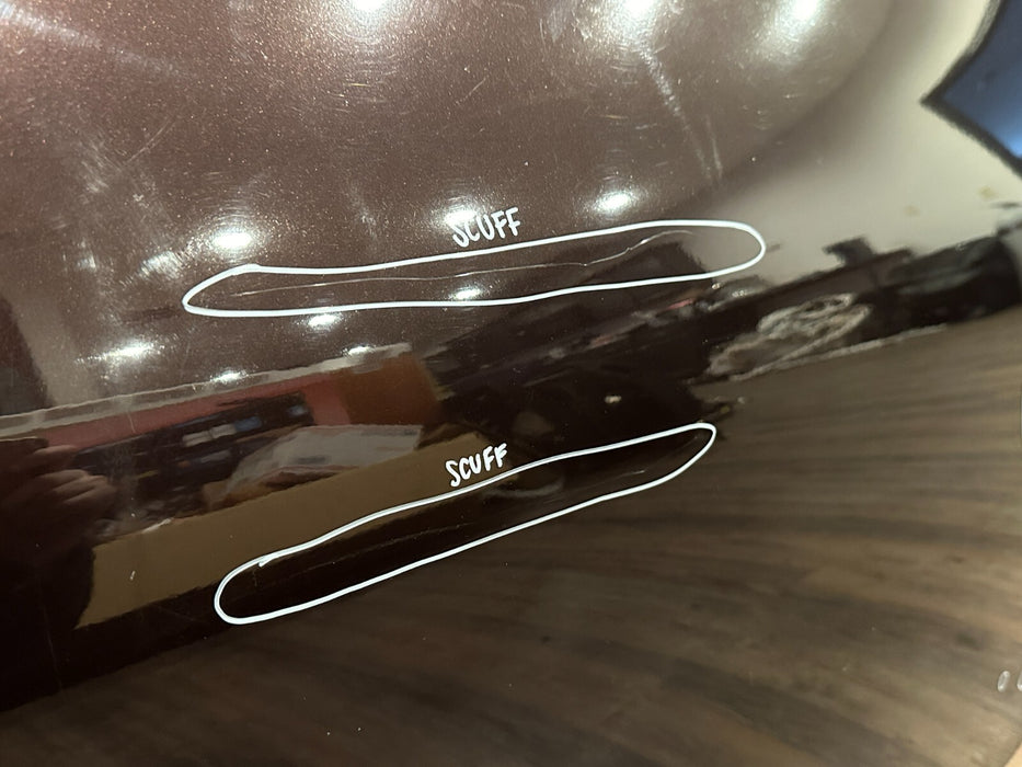 2010 NISSAN 370Z DRIVER LEFT DOOR SHELL BLACK CHEERY (NAG) OEM *READ DESC/FLAWS*