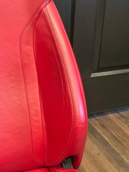 2015 LAMBORGHINI HURACAN LP610-4 RED LEATHER FRONT SEATS OEM GENUINE OEM *WEAR*