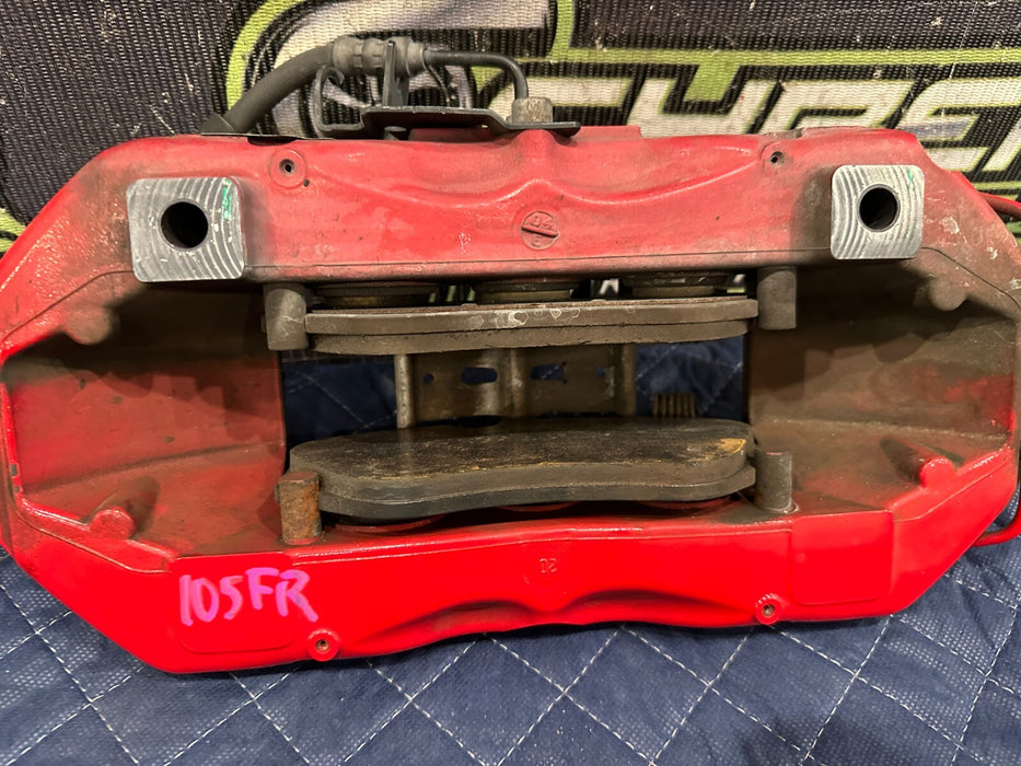 2021 AUDI R8 FRONT RIGHT CARBON CERAMIC BRAKE CALIPER RED OEM 4S0615106