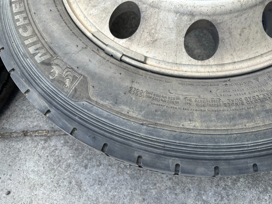 (2) FORD F450 F550 RAM 4500 5500 10 LUG 22.5" ALCOA SEMI WHEELS RIMS 255/70R22.5