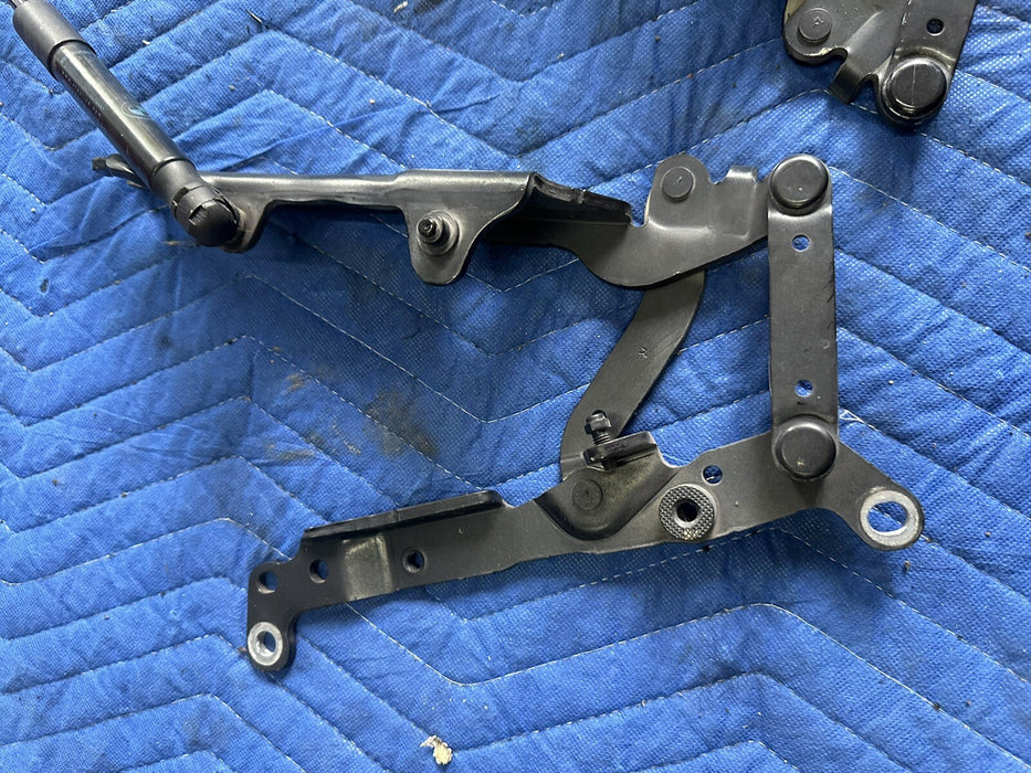2011 BMW 550i F10 5 SERIES FRONT LEFT RIGHT HOOD HINGES PAIR W/ STRUTS OEM