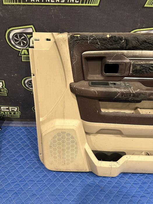2015 DODGE RAM 2500 SLT FRONT RIGHT BROWN DOOR PANEL OEM *HEAT FLAWS 3-5*