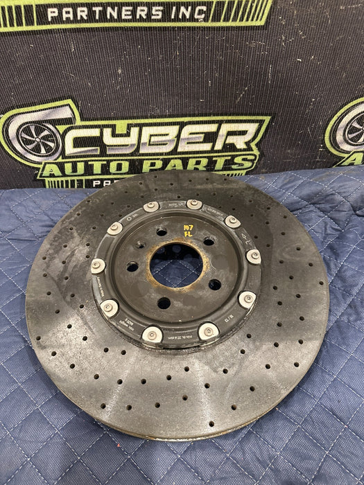 2014 AUDI R8  FRONT DRIVER LEFT CARBON CERAMIC BRAKE ROTOR OEM 420 615 301 K