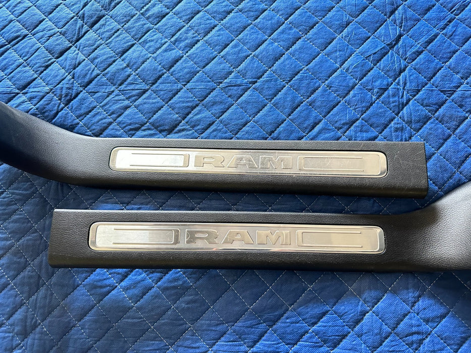 2022 RAM 1500 TRX FRONT DRIVER & PASSENGER DOOR SILL KICK PLATES OEM