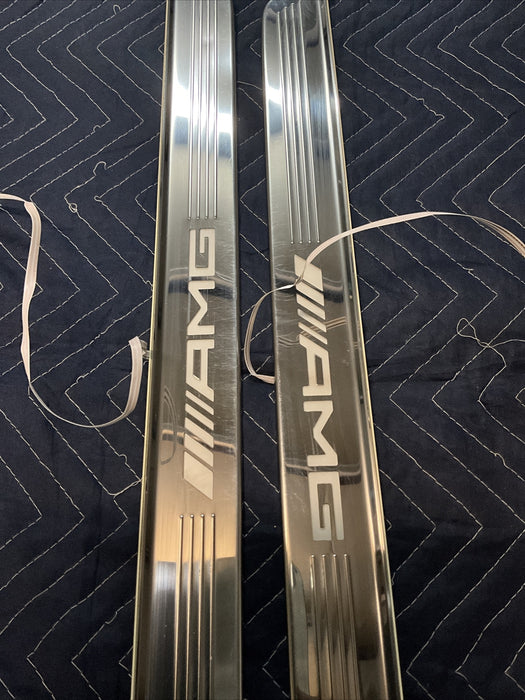 2014 MERCEDES C63S AMG ILLUMINATED KICK PLATES SETOEM GENUINE