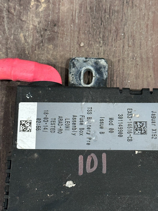 2015 JAGUAR F TYPE R POWER SUPPLY MODULE TRUNK POSITIVE BATTERY EX53 14300 AD
