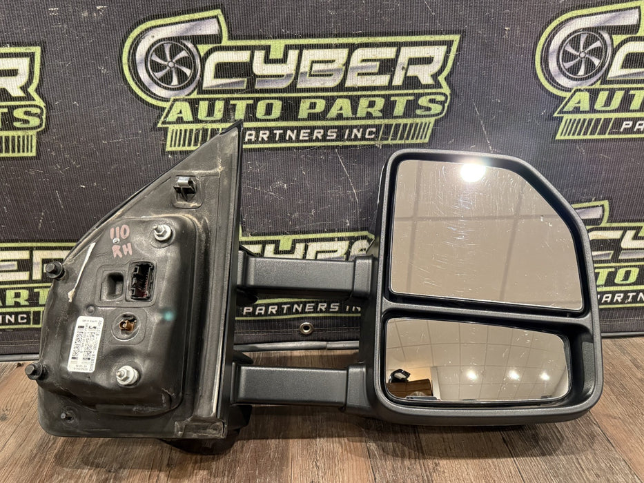 2017-22 FORD F250 F350 F450 PASSENGER RIGHT TOW MIRROR W CAMERA & BLIND SPOT OEM