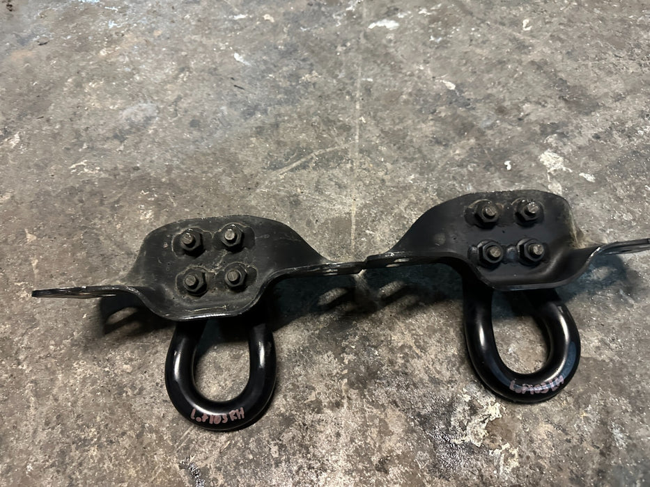 2017-2022 FORD F250 F350 F450 FRONT BUMPER ALL BLACK LEFT & RIGHT TOW HOOKS OEM