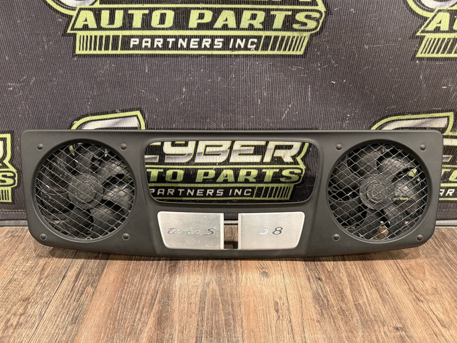 2014 PORSCHE 911 TURBO S 991 REAR ENGINE COOLING FAN ASSEMBLY OEM 99150458390