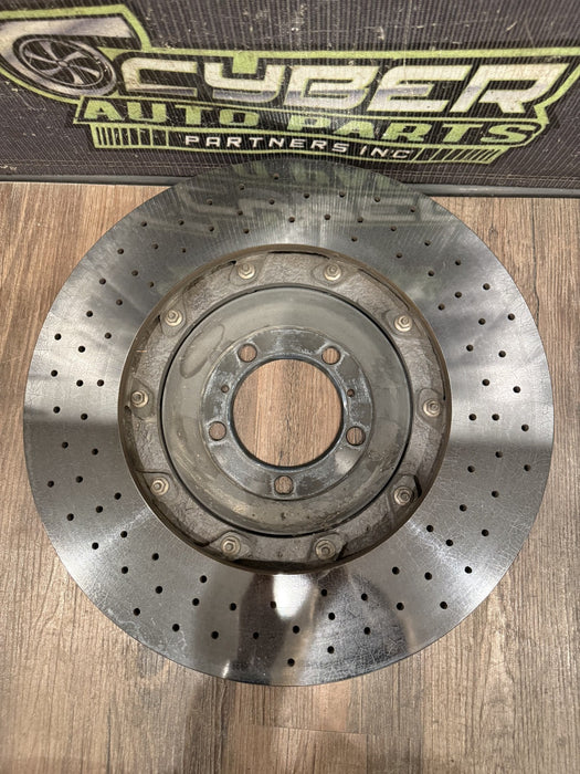 2014 PORSCHE 911 TURBO S 991 FACTORY PCCB FRONT RIGHT CARBON CERAMIC BRAKE ROTOR