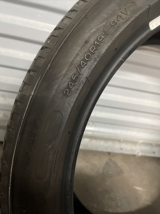 2018 NISSAN 370 NISMO FRONT TIRE MICHELIN PRIMACY MXM4 245/40R19