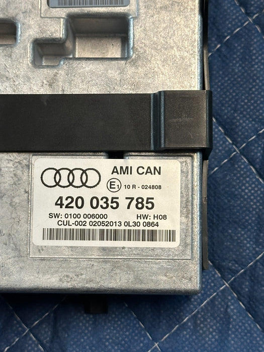 2012 AUDI R8 RADIO MEDIA INTERFACE CONTROL MODULE ECU ECM 420 035 785 OEM
