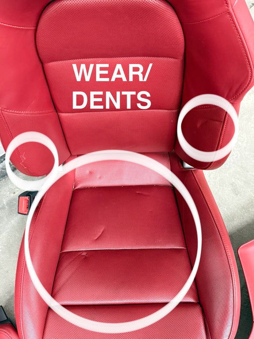 2014 PORSCHE 911 TURBO S 991 FRONT REAR SEATS DOOR PANEL INTERIOR RED OEM