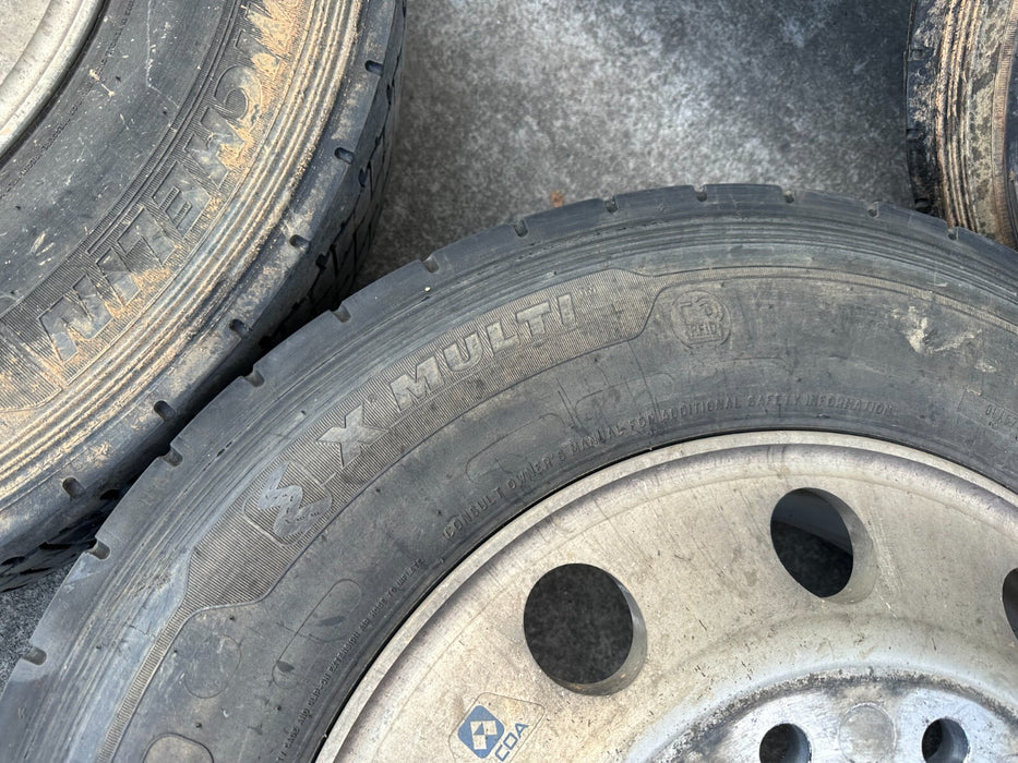 (2) FORD F450 F550 RAM 4500 5500 10 LUG 22.5" ALCOA SEMI WHEELS RIMS 255/70R22.5