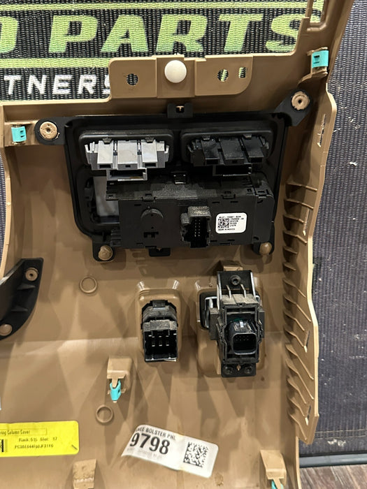 2023-2024 FORD F350 BAJA TAN LEFT KNEE PANEL / STEERING COLUMN COVER OEM