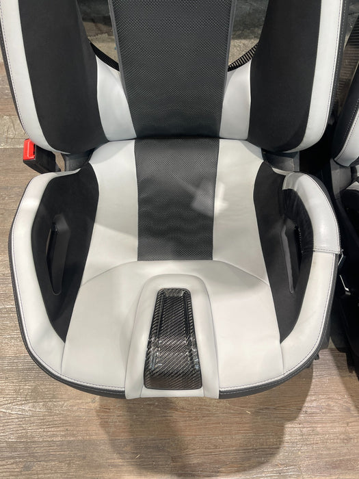 2024 BMW M3 M4 G80 G82 Carbon Bucket Seats White Carbon Fiber M Performance OEM