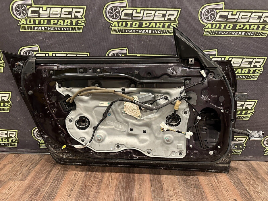 2010 NISSAN 370Z DRIVER LEFT DOOR SHELL BLACK CHEERY (NAG) OEM *READ DESC/FLAWS*