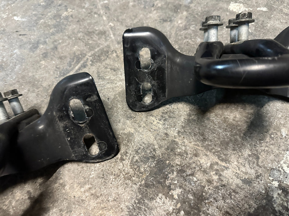 2017-2022 FORD F250 F350 F450 FRONT BUMPER ALL BLACK LEFT & RIGHT TOW HOOKS OEM