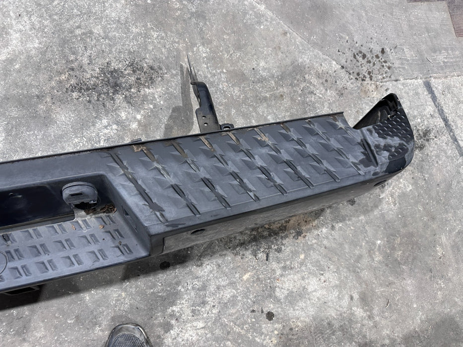 2017 NISSAN TITAN XD REAR BUMPER W SENSOR HARNESS & TOW HITCH OEM