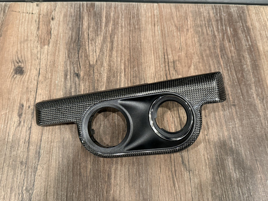 2014 PORSCHE 911 TURBO S 991 CARBON FIBER ENGINE PUSH START BEZEL TRIM OEM