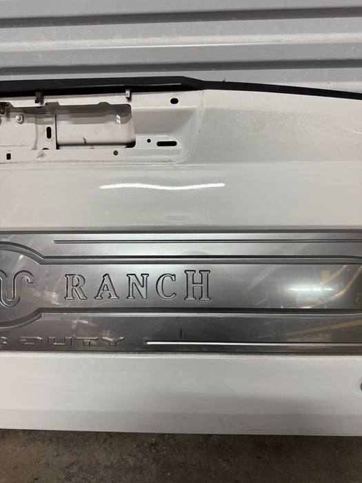 2020 2022 FORD F250 F350 F450 PLATINUM STAR WHITE TAILGATE TAILGATE OEM ~DAMAGE~