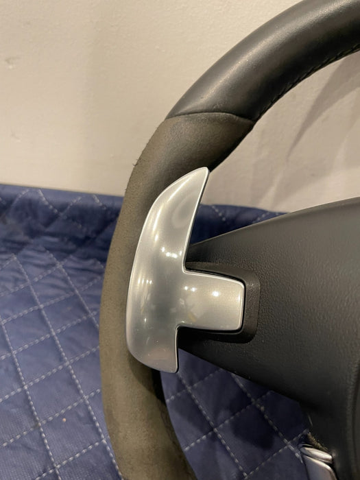 2017 MERCEDES-BENZ C63 AMG LEATHER ALCANTERA STEERING WHEEL W/ PADDLE SHIFTERS