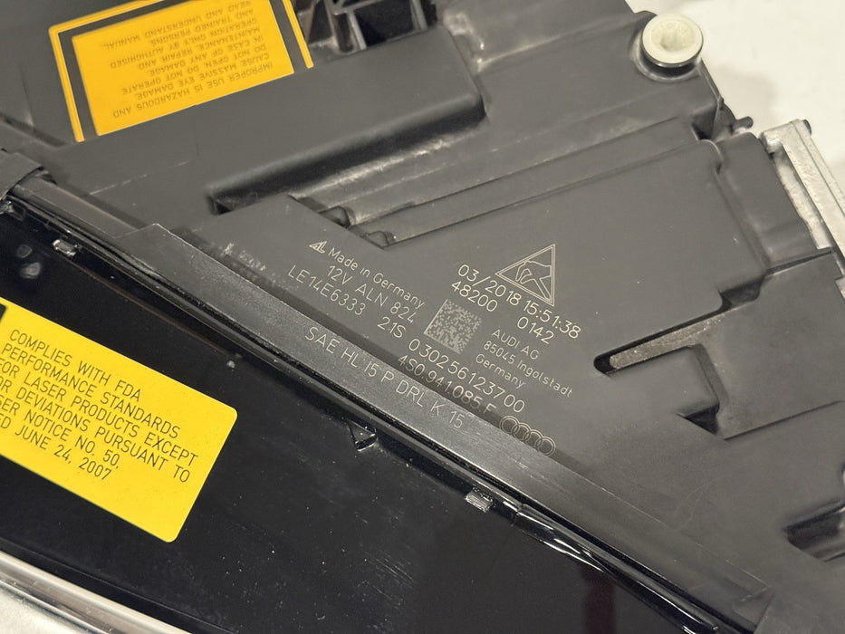 2017 2018 AUDI R8 LED LASER LEFT RIGHT HEADLIGHT PAIR OEM *MINT*