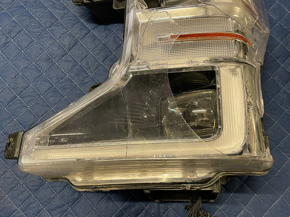2020-2022 FORD F250 F350 F450 DRIVER LED HEADLIGHT W NO MODULE OEM *DAMAGED*