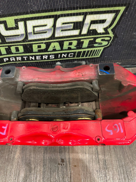 2021 AUDI R8 FRONT LEFT DRIVER RED CARBON CERAMIC BRAKE CALIPER OEM
