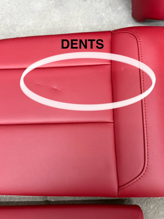 2014 PORSCHE 911 TURBO S 991 REAR SEATS RED OEM GENUINE