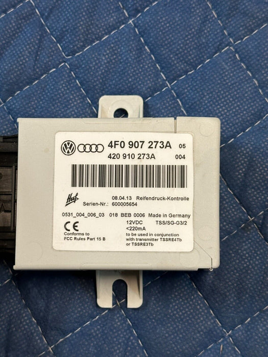 2014 AUDI R8 TIRE PRESSURE CONTROL MODULE UNIT TPMS OEM 4F0907273A 4F0 907 273A