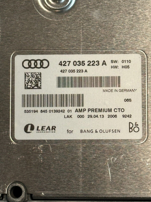 2014 AUDI R8 BANG & OLUFSEN AMP AMPLIFIER MODULE 427035223 427 035 223 OEM