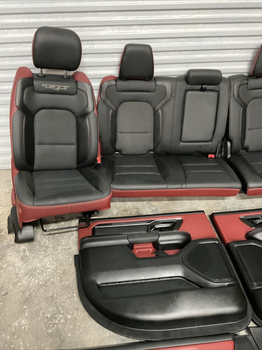 2022 RAM 1500 TRX 6.2L INTERIOR FRONT DOOR PANELS DRIVER PASSENGER OEM RED
