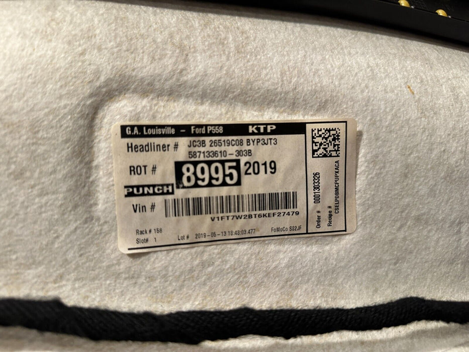 2017-2019 FORD F250 F350 LIMITED MOON ROOF HEADLINER CAMEL