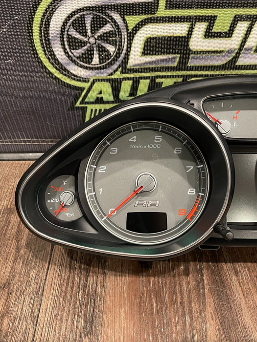 2012 AUDI R8 6SP GATED MANUAL INSTRUMENT GAUGE CLUSTER SPEEDOMETER 47,175 MILES