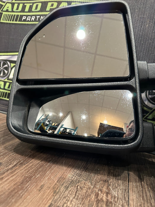 2023-2024 FORD F350 LEFT DRIVER CHROME CAP TOW MIRROR W CAMERA OEM