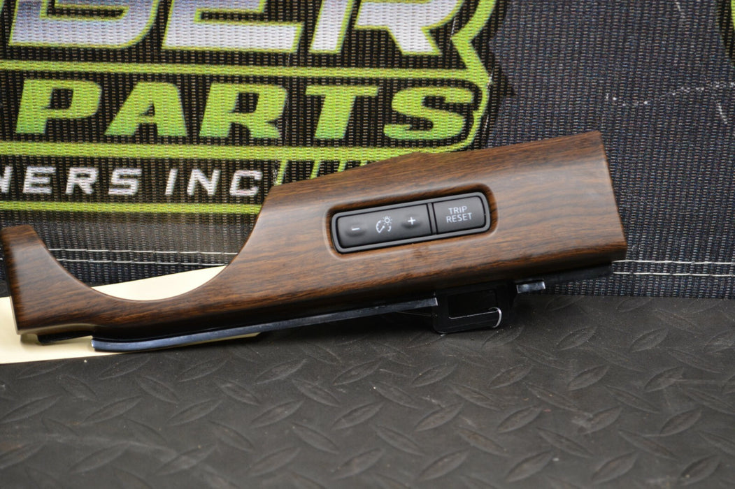 2016-2019 NISSAN TITAN XD INTER BROWN WOOD DASH TRIP / LIGHT DIMMER BUTTON TRIM