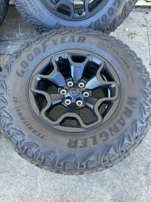 DODGE RAM GOODYEAR WRANGLER WHEELS TIRES RIMS 325/65 R18